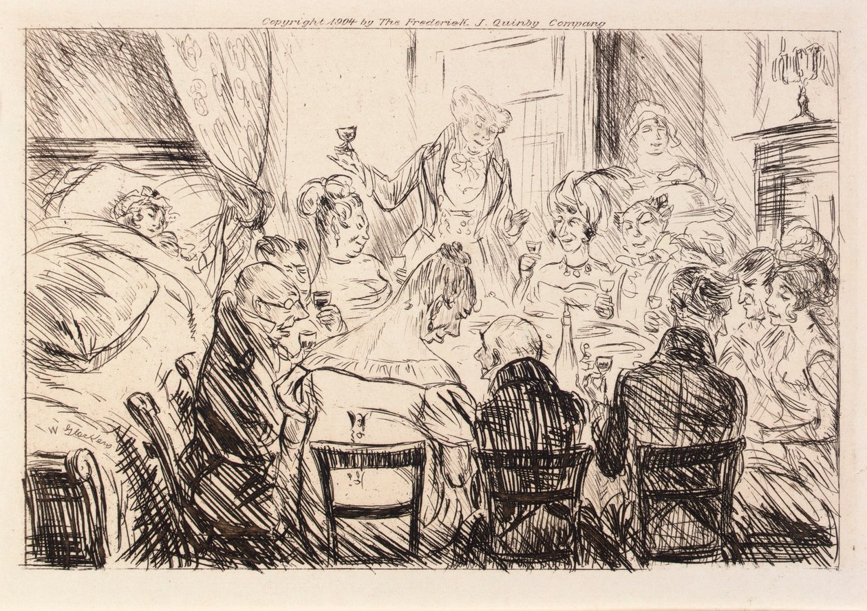 Ei kuulunut muuta kuin lautasten ja haarukoiden kolinaa. tekijältä William Glackens