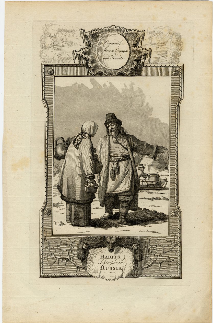 Moskovilaisten tottumukset, noin 1730 tekijältä William Grainger