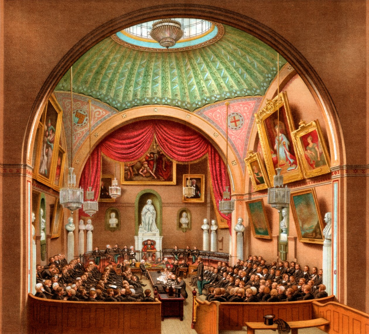 Valtuustohuone, Guildhall, Lontoon kaupunki, 1886. tekijältä William Griggs