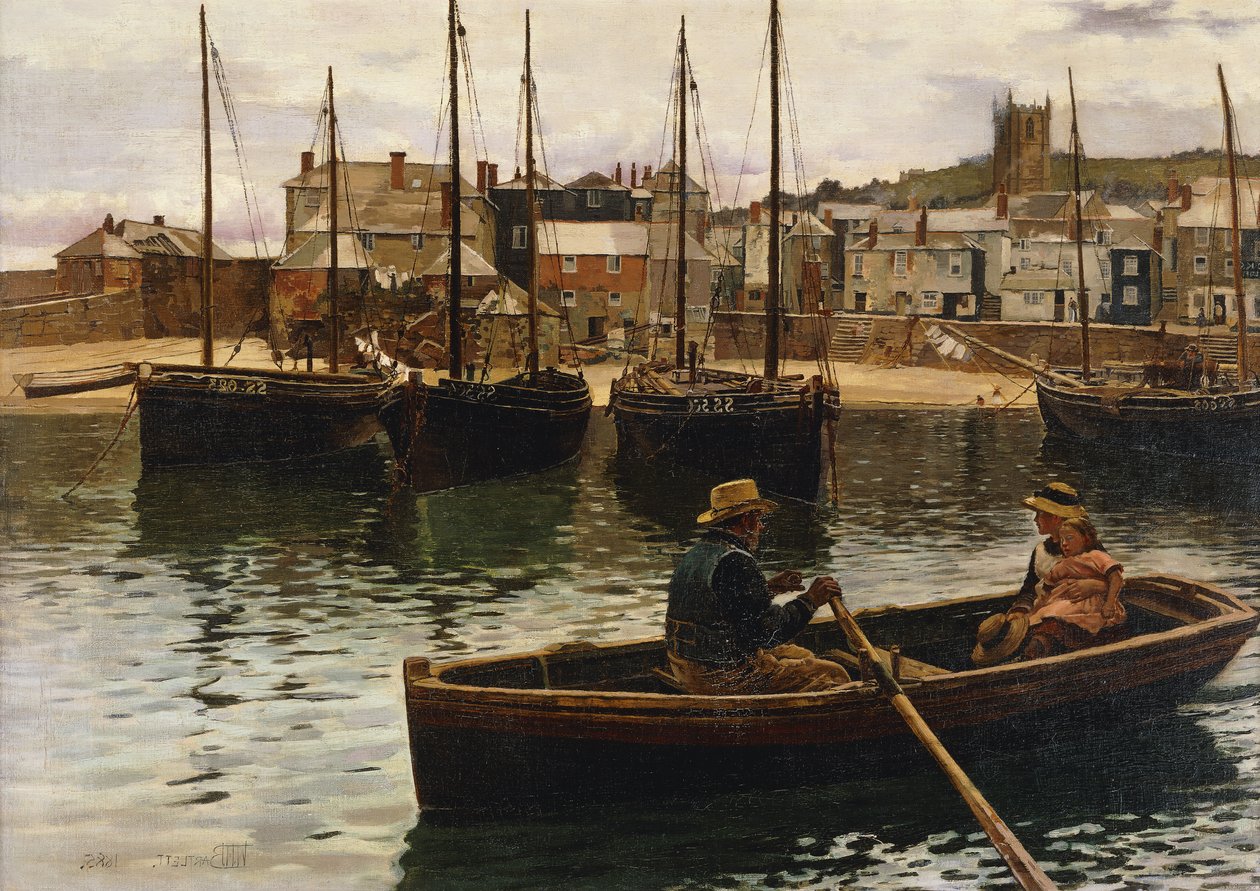 The Harbour, St.Ives, Cornwall, 1885 tekijältä William H. Bartlett