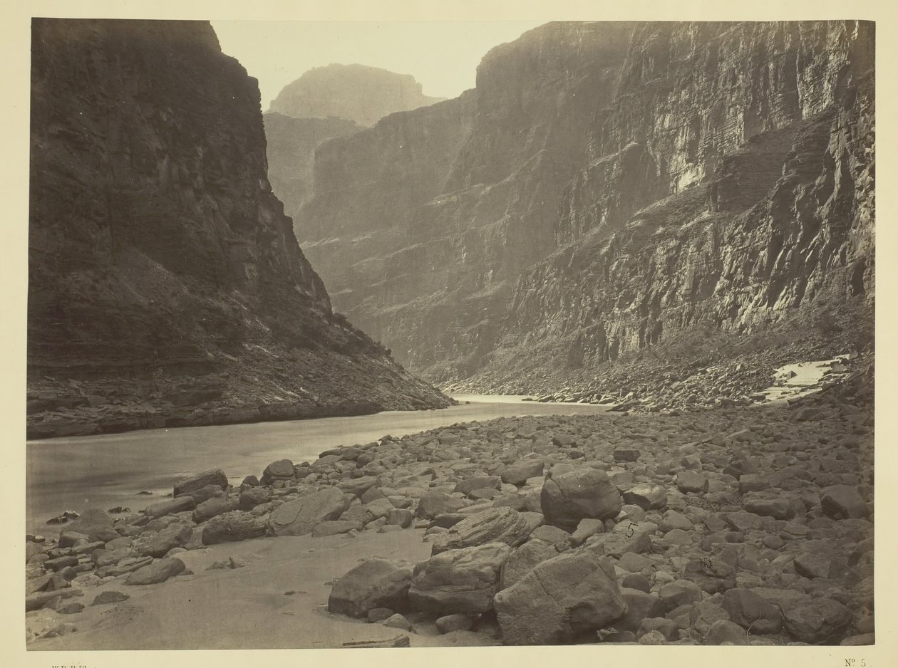 Colorado River, Mouth of Kanab Wash, Looking West, 1872. tekijältä William H. Bell