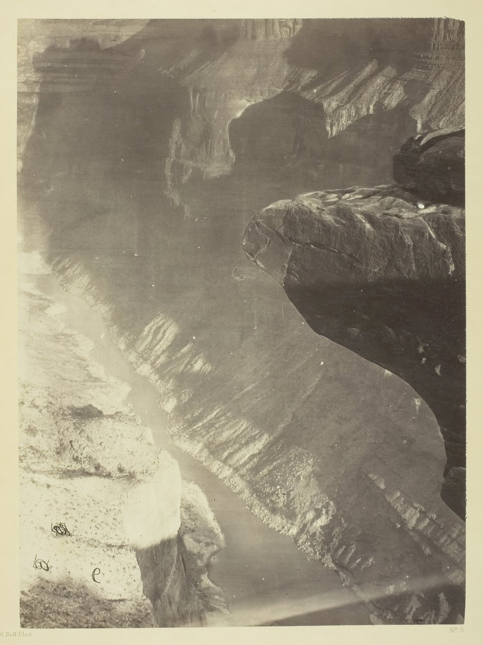 Katse etelään Grand Cañoniin, Colorado-joelle, Sheavwitzin ylitys, 1872. tekijältä William H. Bell