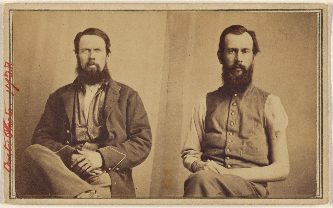 [Kaksi tunnistamatonta sisällissodan uhria istuu] tekijältä William H. Bell