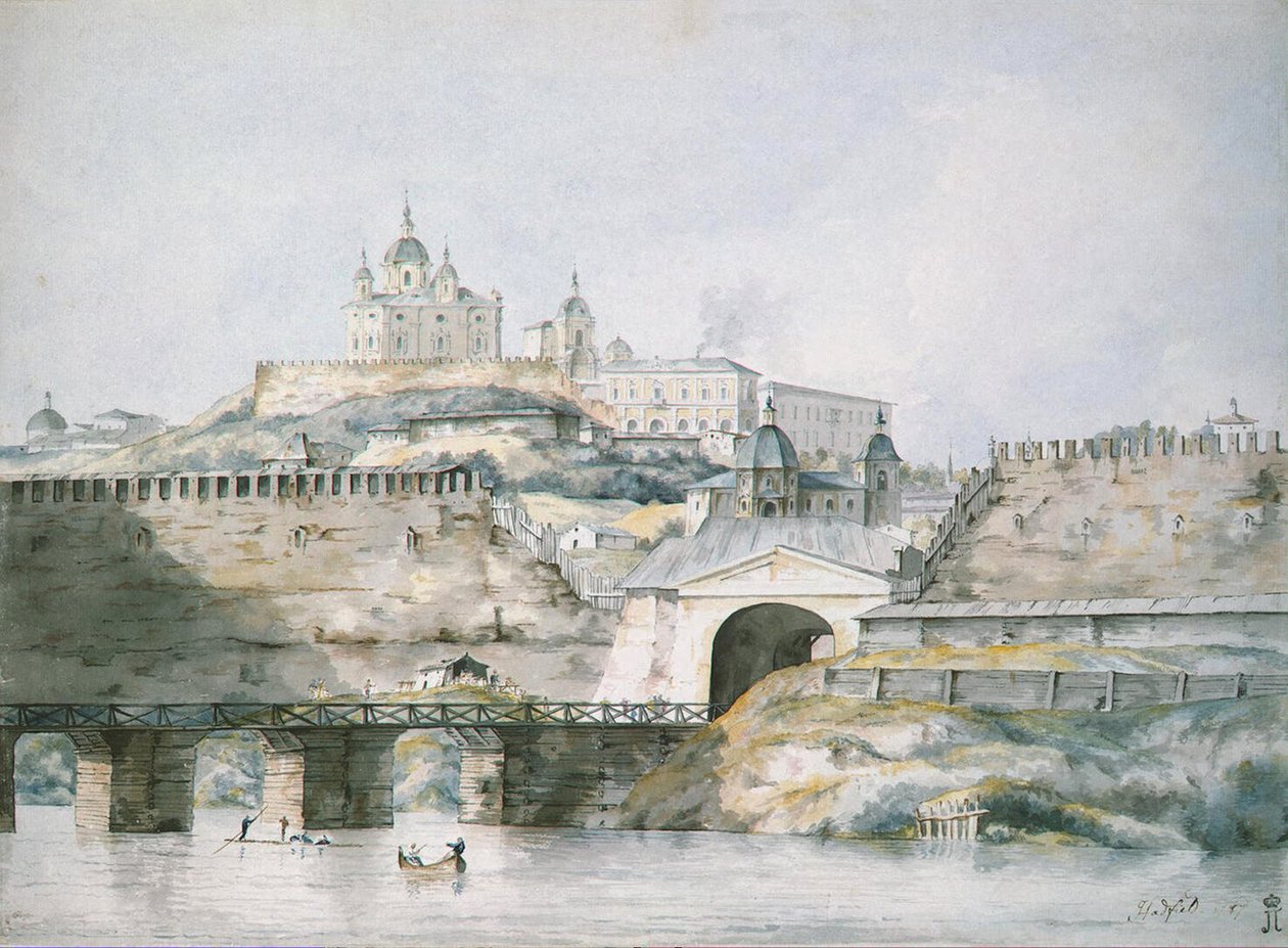 Näkymä Smolenskin kaupunkiin, 1787 tekijältä William Hadfield