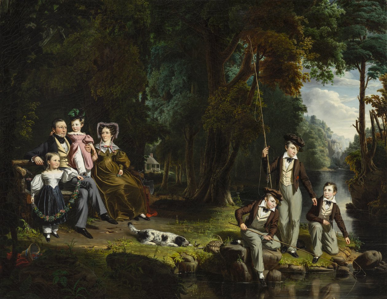 Alexander Masterton vaimoineen ja lapsineen, 1834 tekijältä William Hamilton