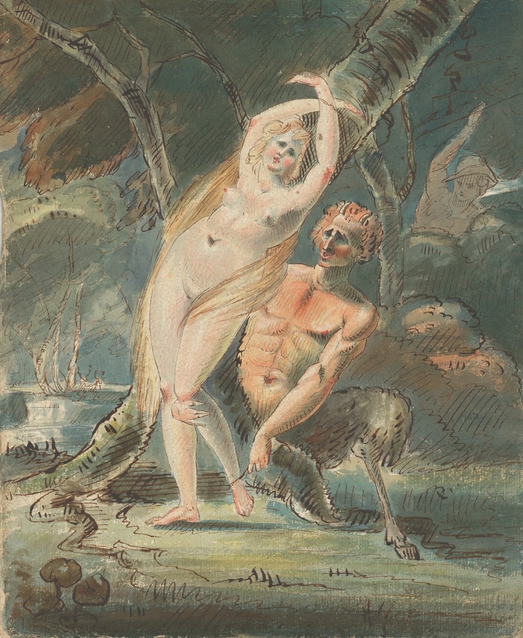Amymone irrallisen satyyrin kanssa, 1770-80. tekijältä William Hamilton