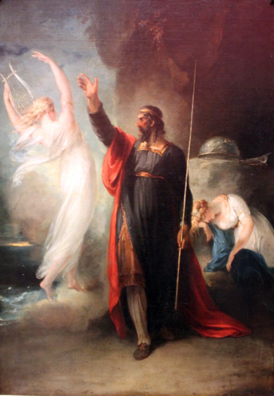 Saksan kieli: Prospero und Ariel Prospero ja Ariel (Shakespearen Myrsky-romaanista). tekijältä William Hamilton