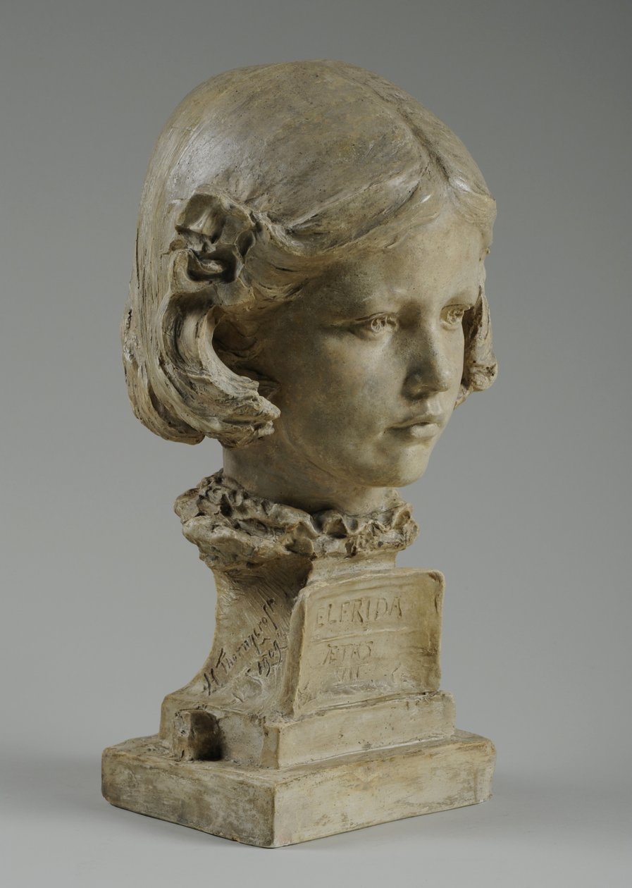 Elfrida Thornycroftin rintakuva, 1909 tekijältä William Hamo Thornycroft