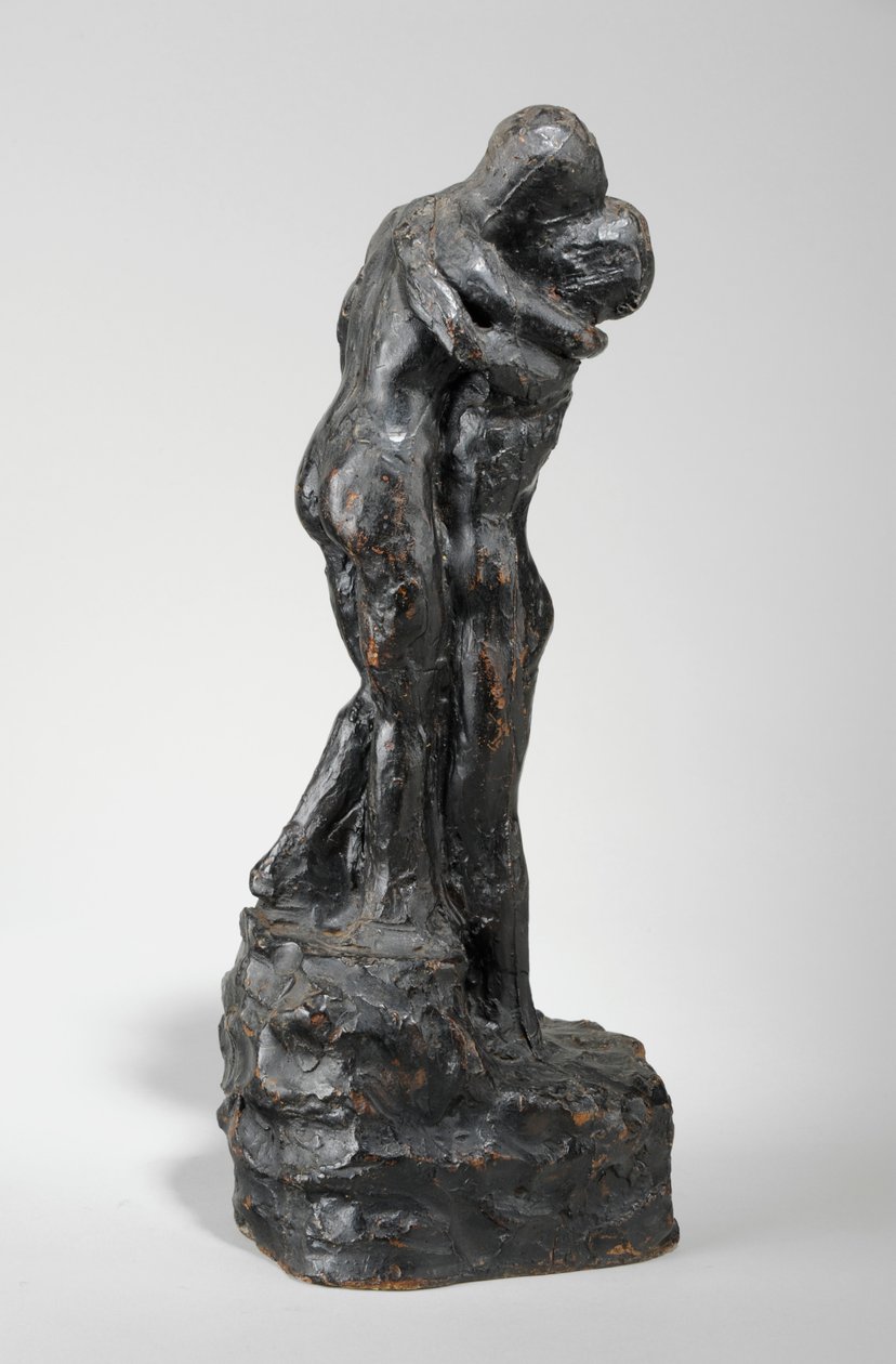Maquette for The Kiss, n. 1916 (maalattu kipsi) (katso myös 440229) tekijältä William Hamo Thornycroft