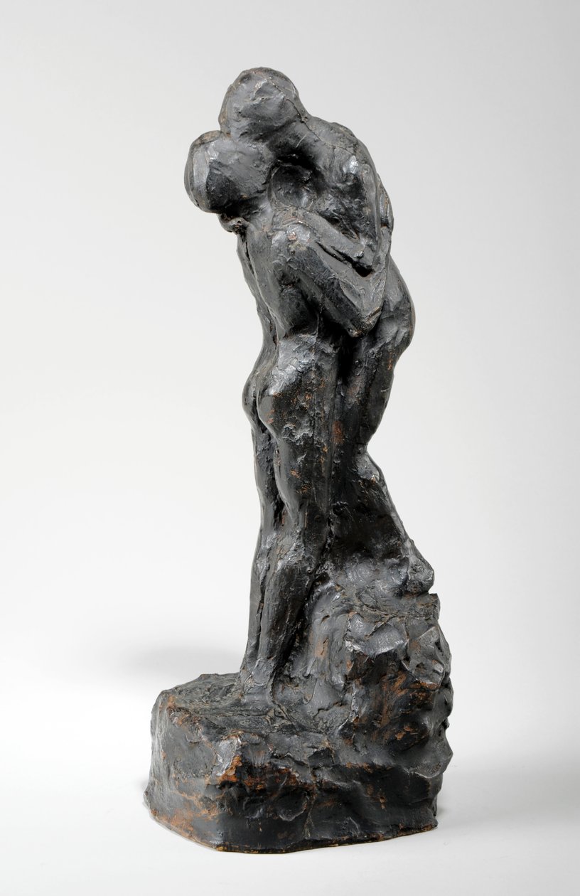Maquette for The Kiss, n. 1916 (maalattu kipsi) (katso myös 440230) tekijältä William Hamo Thornycroft