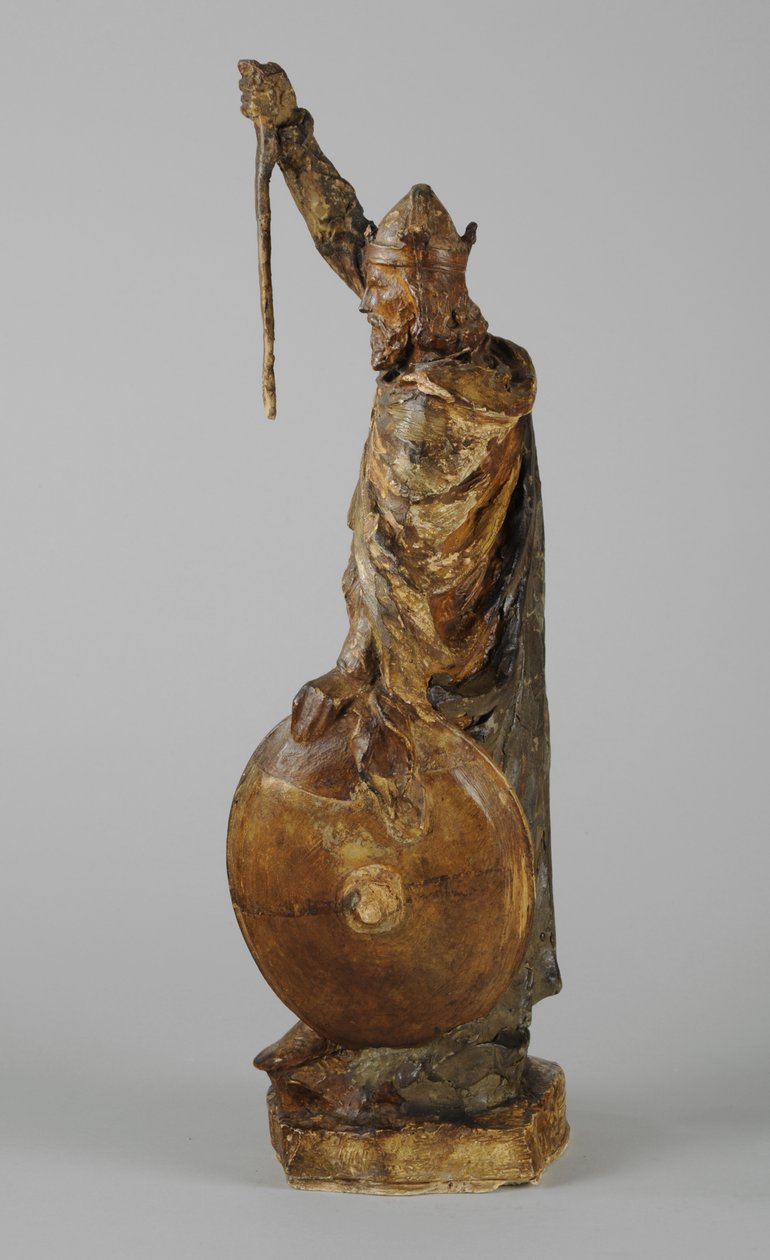 Maketti Alfred Suuren patsaalle, n. 1901 (maalattu kipsi) (katso myös 876154-5) tekijältä William Hamo Thornycroft