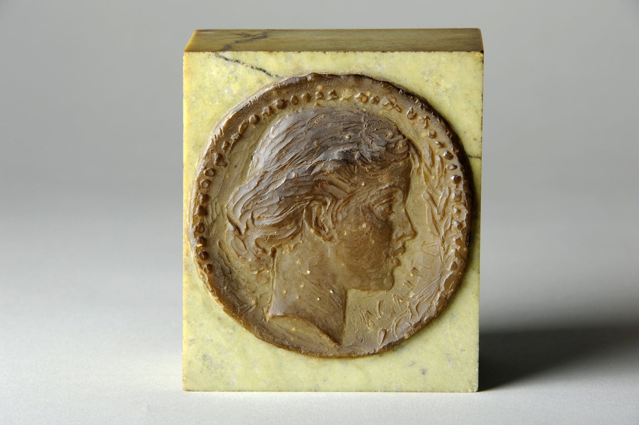 Agatha Thornycroftin medaljonkimuotokuva, n. 1900 (vaha) tekijältä William Hamo Thornycroft