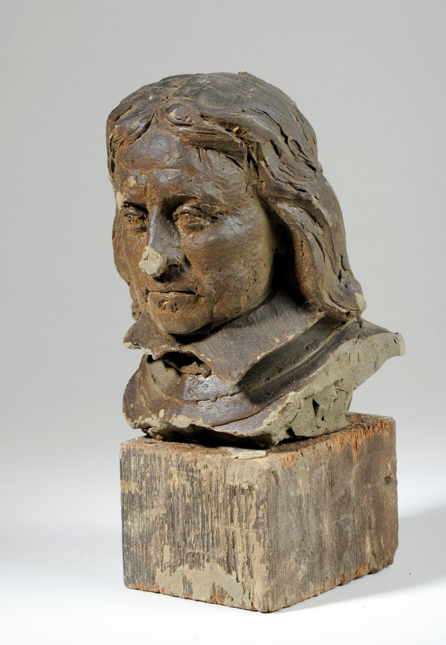 Oliver Cromwellin muotokuva (vaha ja puu) (katso myös 440363) tekijältä William Hamo Thornycroft