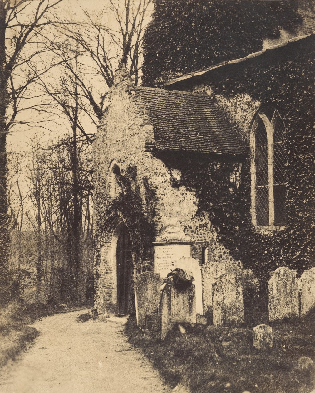 Church Porch, Earlham, lähellä Norwichia, 1857. tekijältä William Harcourt Ranking