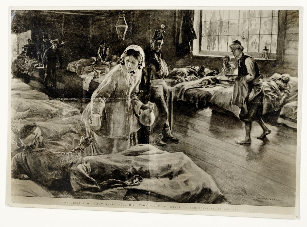 "Viisikymmentä vuotta sitten elokuvan sankaritar: Miss Florence Nightingale Scutarin sairaalassa", pub. Graphicissa 19. marraskuuta 1904 tekijältä William Hatherell