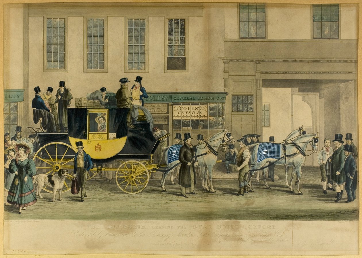 Blenheim, lähtö tähtihotellista, Oxford tekijältä William Havell