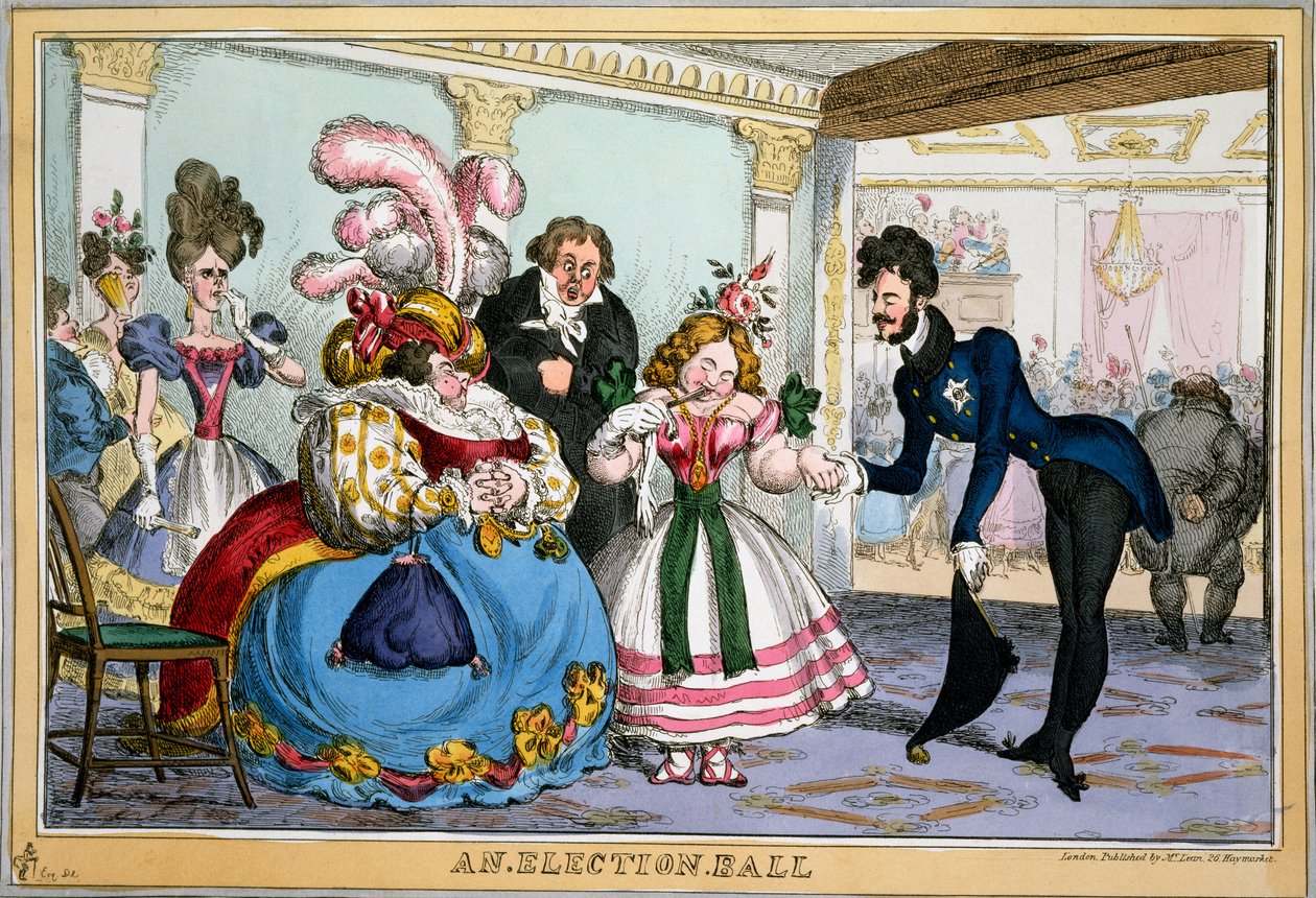 Vaalipallo, n. 1829 (käsinvärinen kaiverrus) tekijältä William Heath