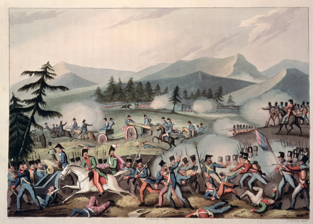 Barrosan taistelu, 5. maaliskuuta 1811, kaivertanut I. Clarke, akvatintoinut M. Dubourg, 1811 (akvatinta) tekijältä William Heath