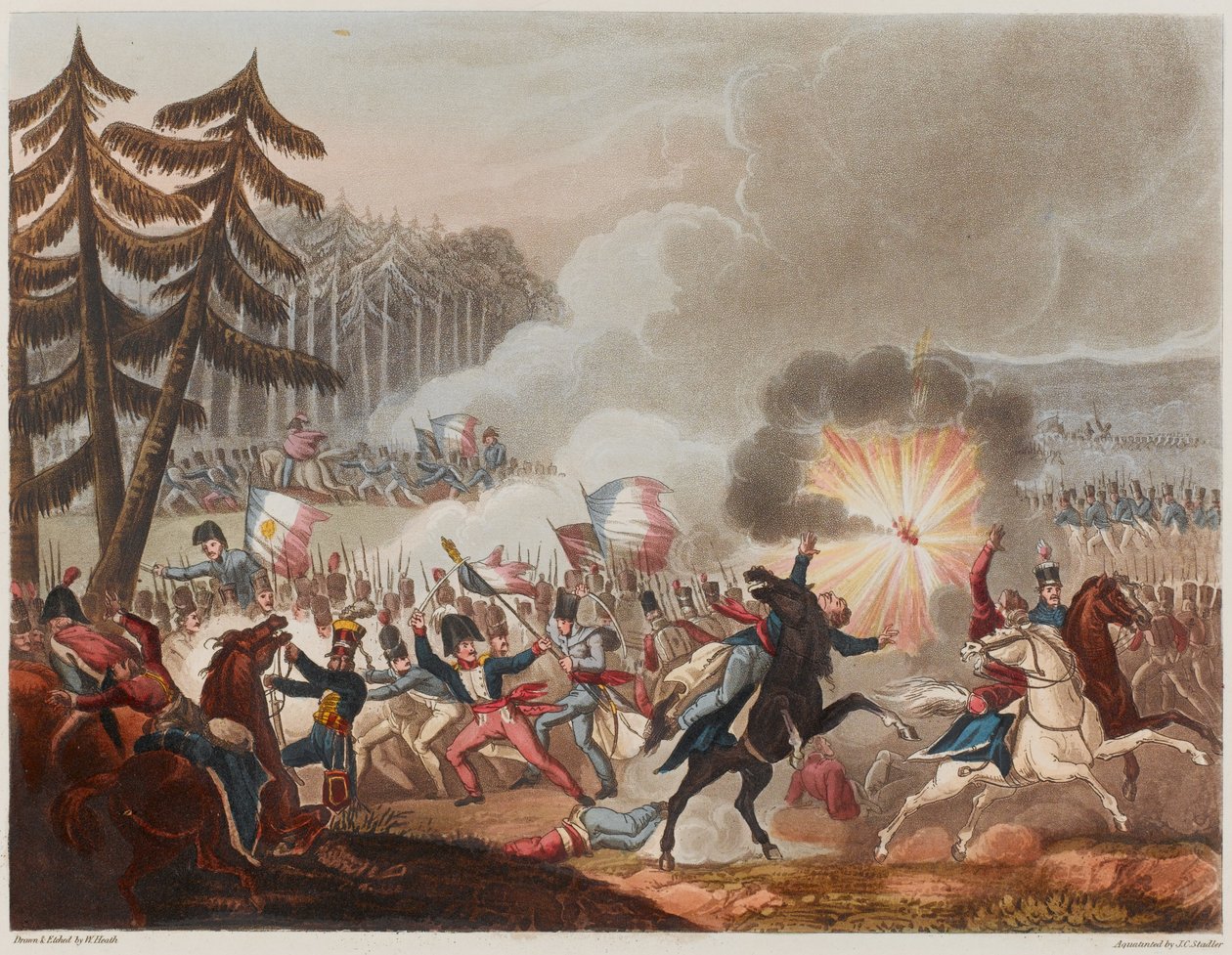 Barrosan taistelu 5. maaliskuuta 1811, kaiverrus J.C. Stadler, julkaistu 1818 (akvatinta) tekijältä William Heath