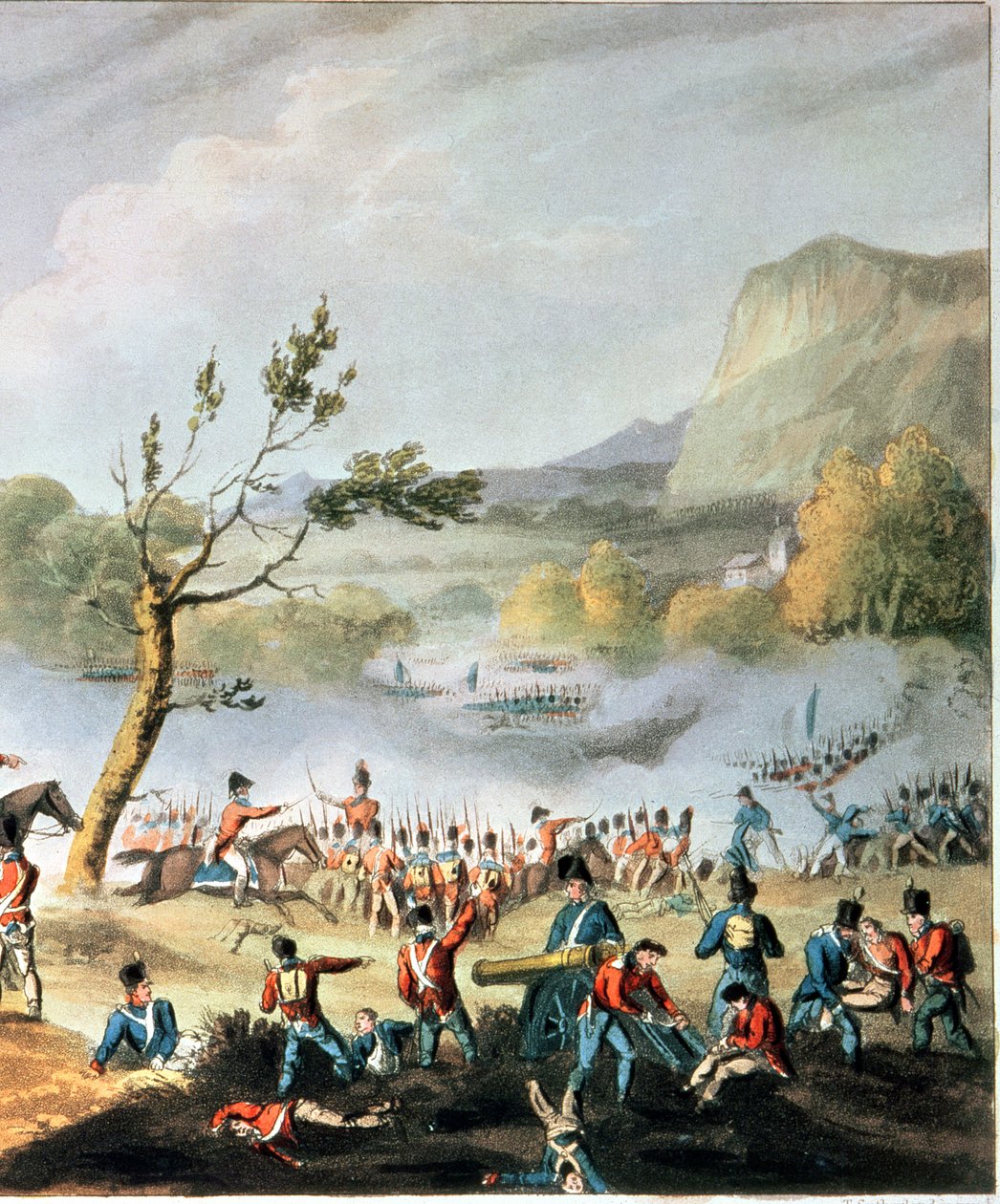 Maidan taistelu, 4. heinäkuuta 1806, kaiverrus Thomas Sutherland (b.c.1785) (yksityiskohta 70293) tekijältä William Heath