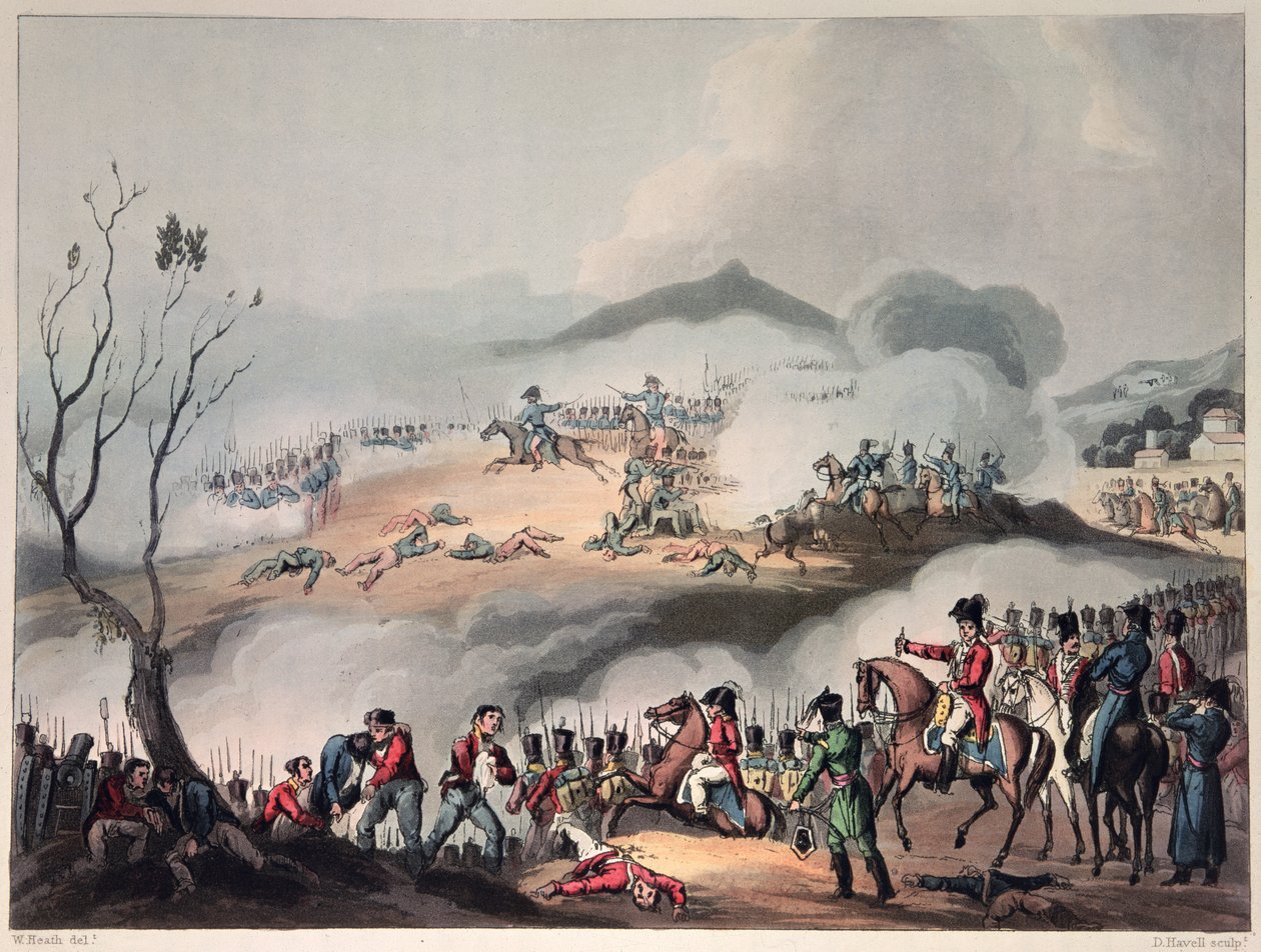 Orthesin taistelu, 27. helmikuuta 1814, kaiverrus Daniel Havell tekijältä William Heath