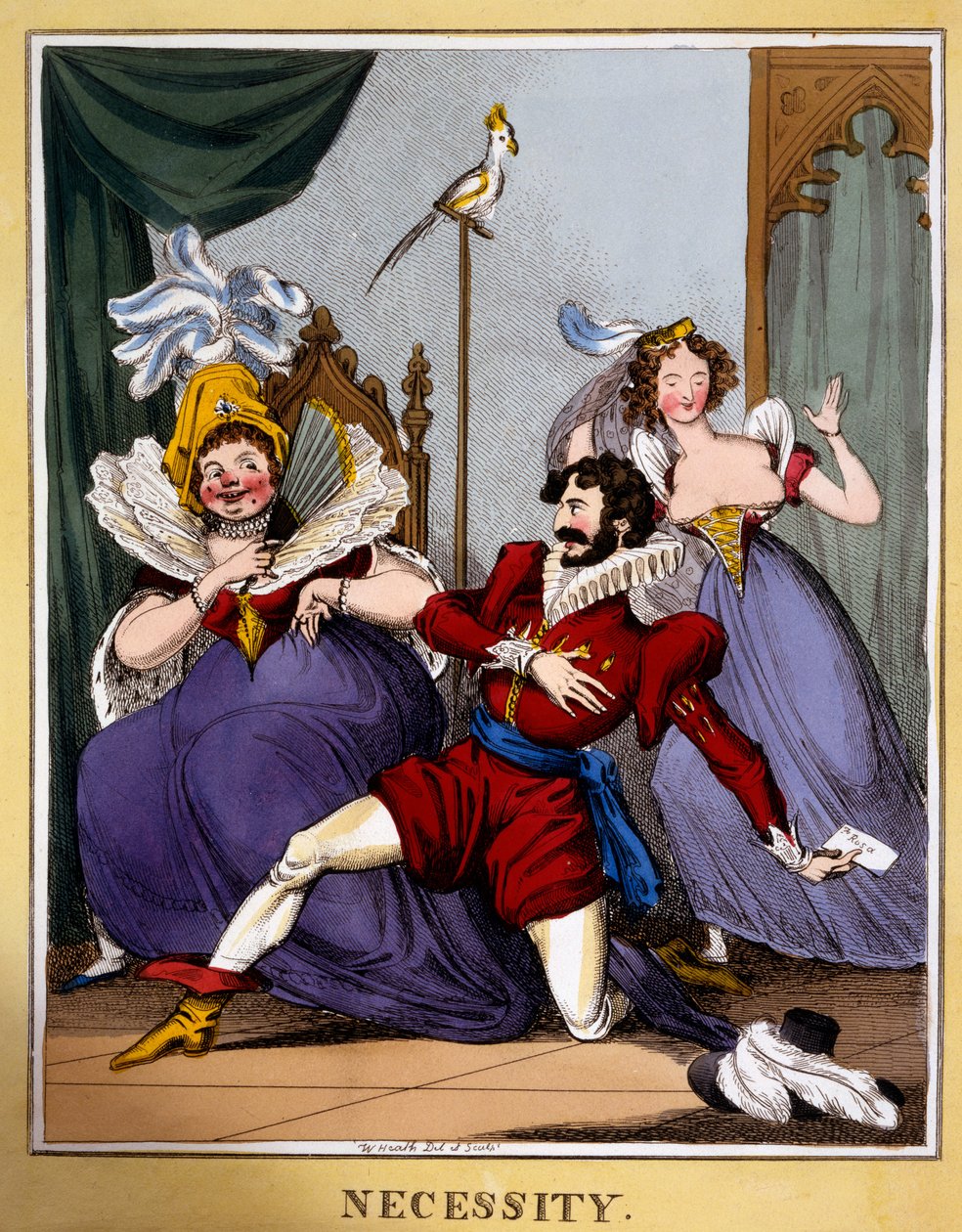 Necessity, n.1818 (käsinvärinen kaiverrus) tekijältä William Heath