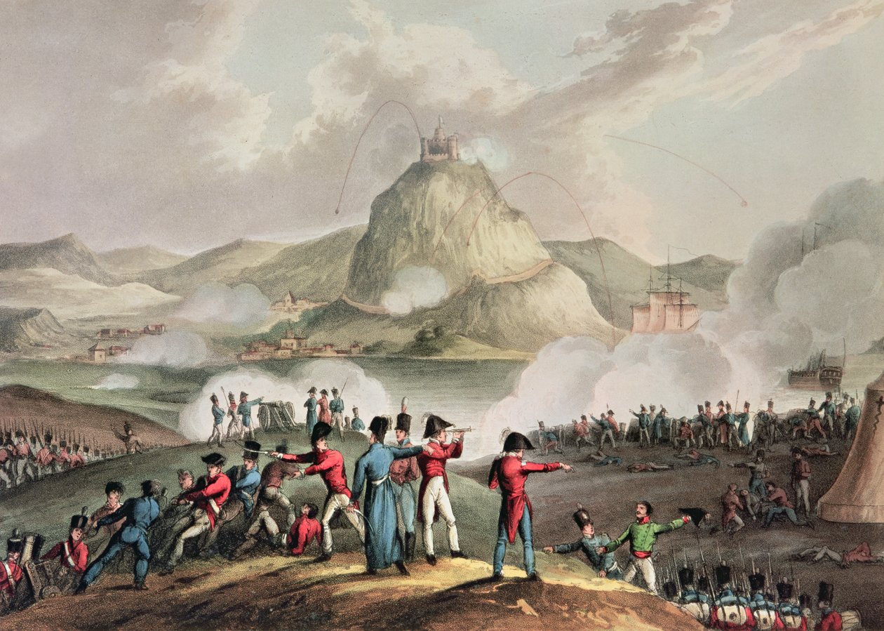 San Sebastianin piiritys, heinäkuu 1813, kaiverrus Thomas Sutherland (b.c.1785) tekijältä William Heath