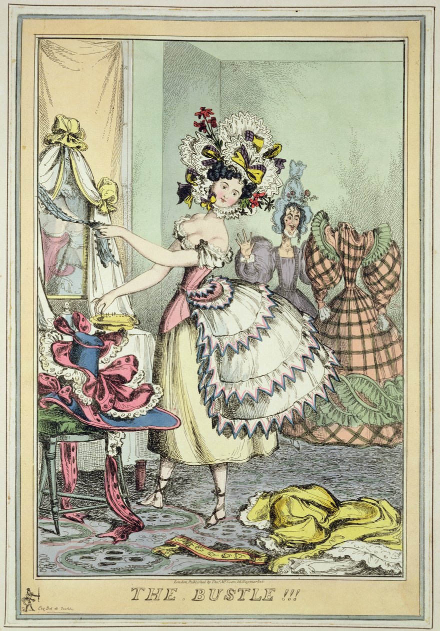 The Bustle, julkaisija Thomas McLean, Lontoo (värillinen etsaus) tekijältä William Heath