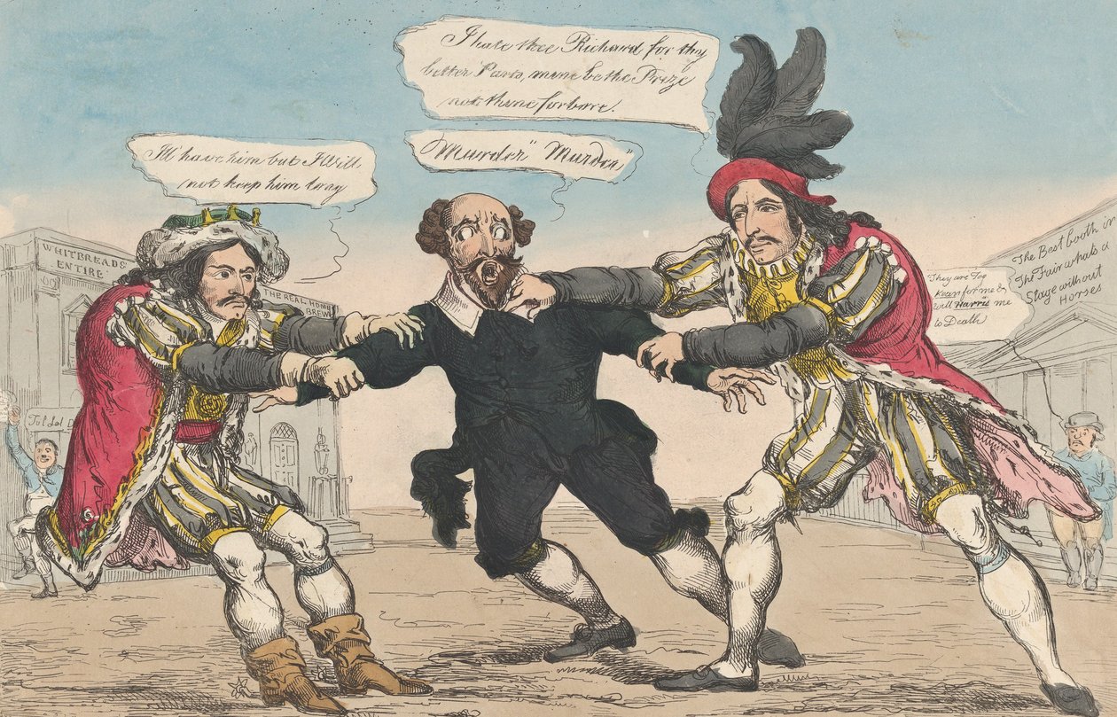 The Rival Richards, o Shakespeare en perill, 18 de maig de 1814. finlandès tekijältä William Heath