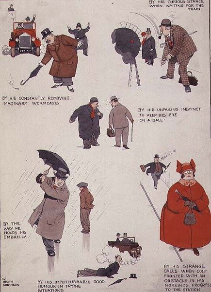 Miten voit havaita todellisen golfarin tavallisesta kadunmiehestä? tekijältä William Heath Robinson