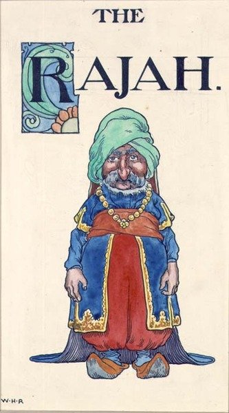 Rajah (akvarelli paperille) tekijältä William Heath Robinson
