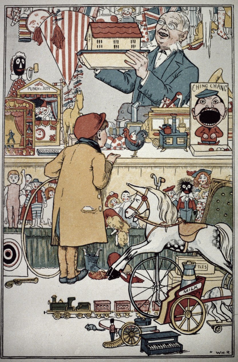 Lelukauppa, 1900 (tulostus) tekijältä William Heath Robinson