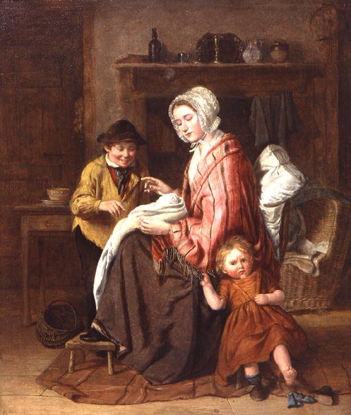 Ei enää vauva! noin 1860 (öljy kankaalle) tekijältä William Hemsley