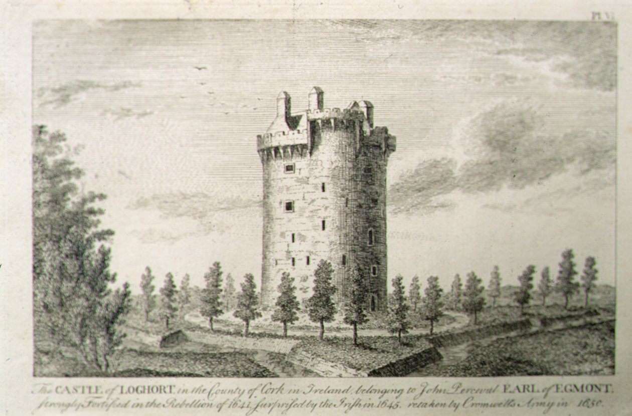 Castle Howel, Barony of Kells, Kilkennyn kreivikunta, Irlanti, George Virtuen kirjasta 