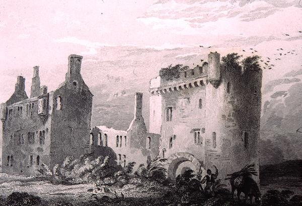 Loghortin linna, Corkin kreivikunta, Irlanti, George Virtuen "Scenery and Antiquities of Ireland" -kappaleesta tekijältä William Henry (after) Bartlett