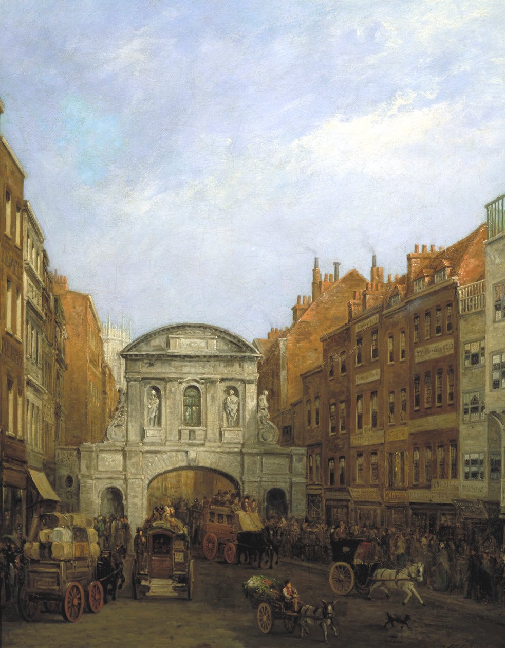"Temple Bar from the Strand", Lontoo, 1873. tekijältä William Henry