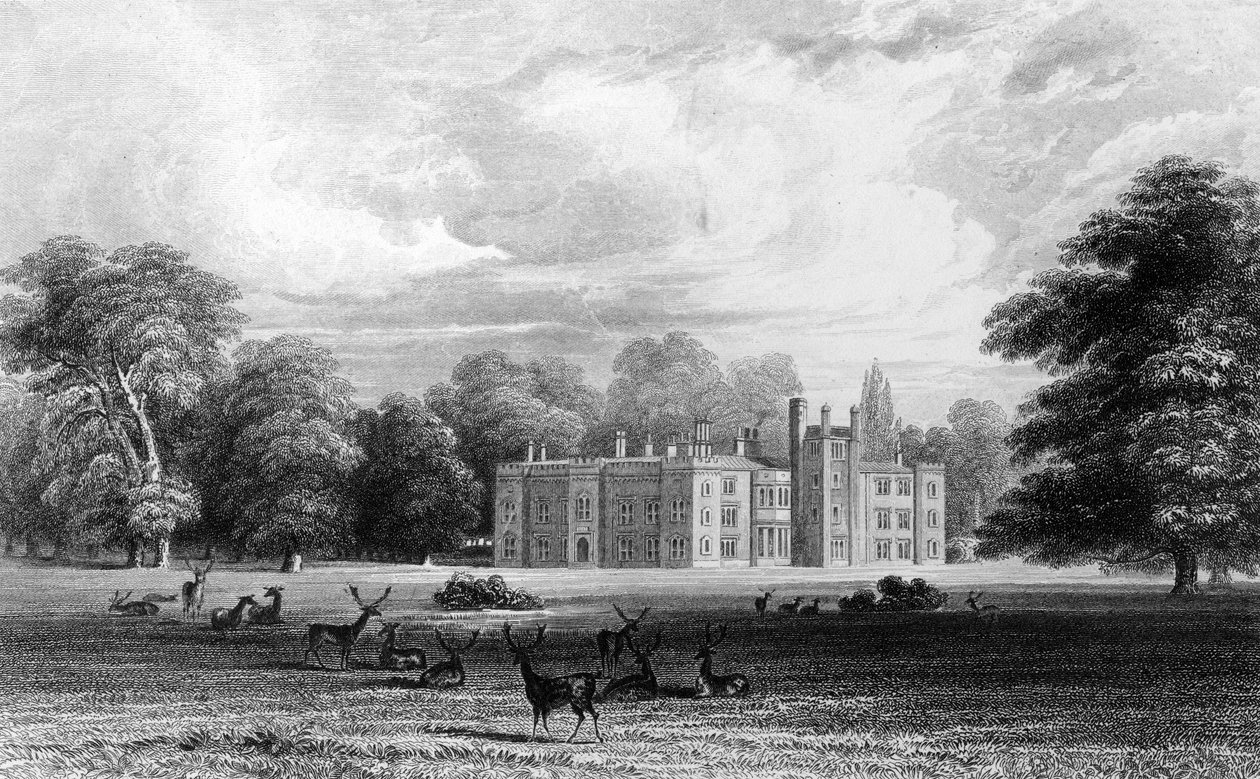 Bell House, Aveley, Essex, kaiverrus John Carr Armytage, 1832 tekijältä William Henry Bartlett