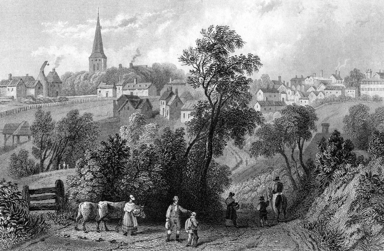 Braintree, Essex, kaiverrus Henry Adlard, 1832 tekijältä William Henry Bartlett