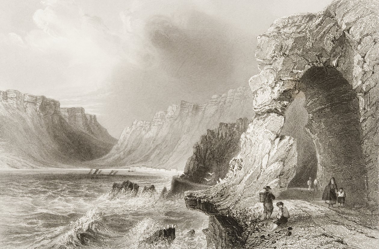 Glengarriff, County Cork, George Virtuen "Scenery and Antiquities of Ireland", 1860-luku tekijältä William Henry Bartlett