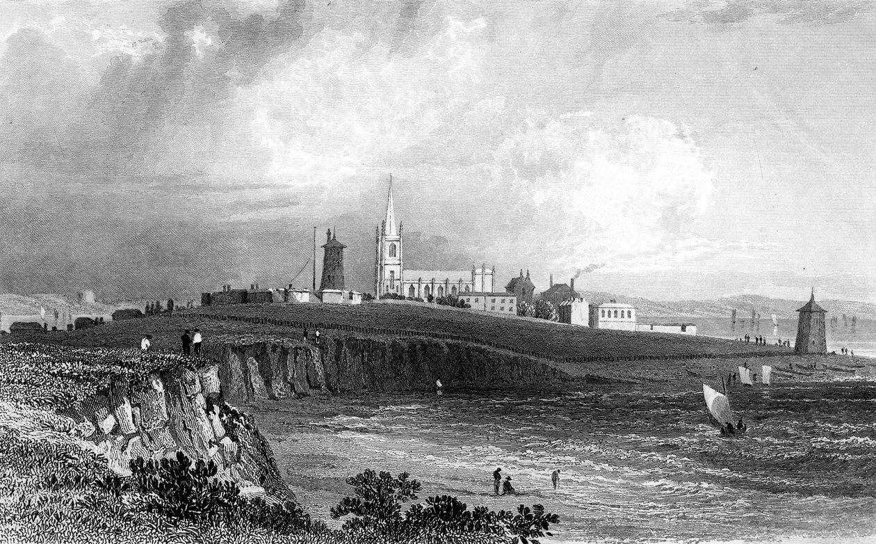 Harwich, Essex, kaiverrus Henry Adlard, n. 1832 tekijältä William Henry Bartlett