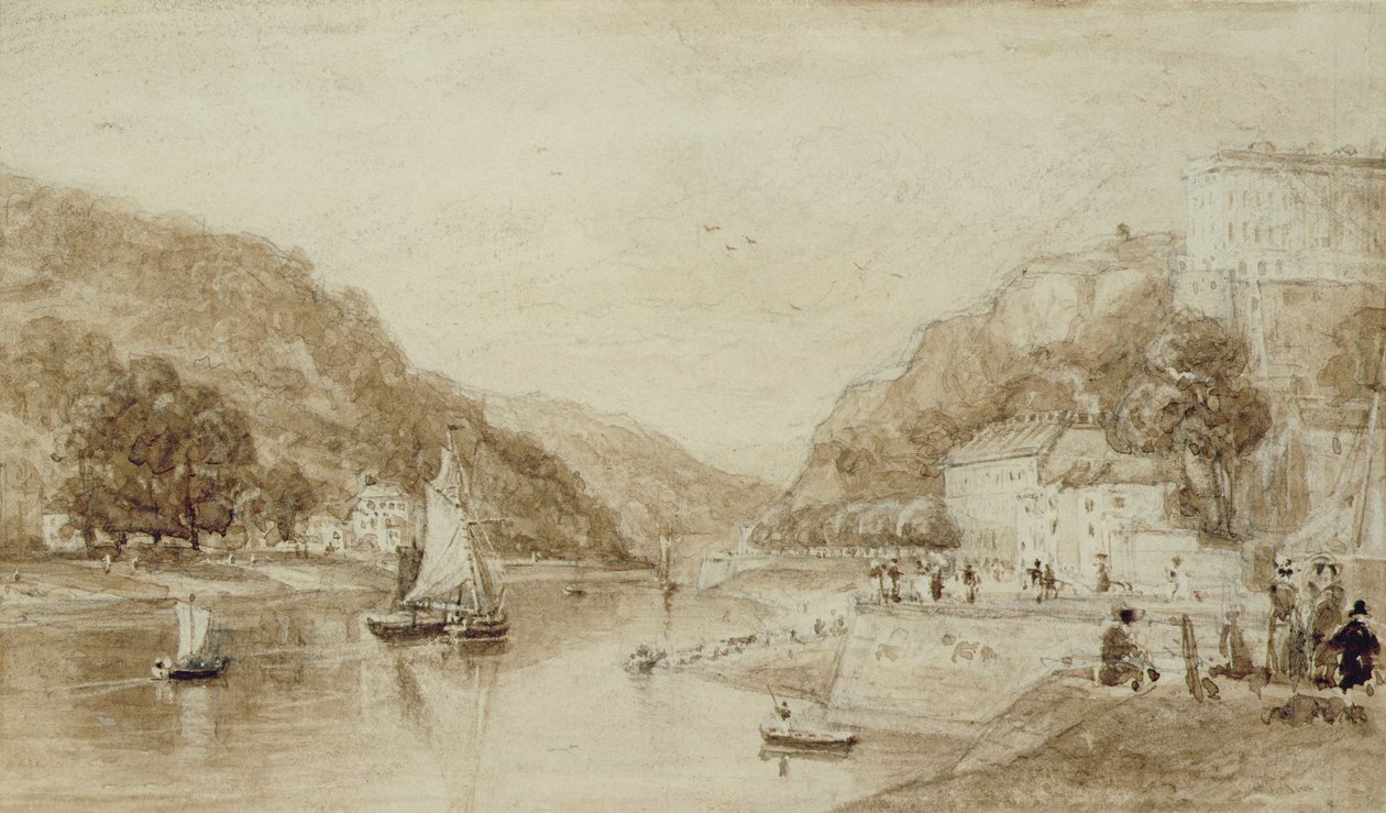 Hotwells lähellä Bristolia (wc kynällä paperilla) tekijältä William Henry Bartlett