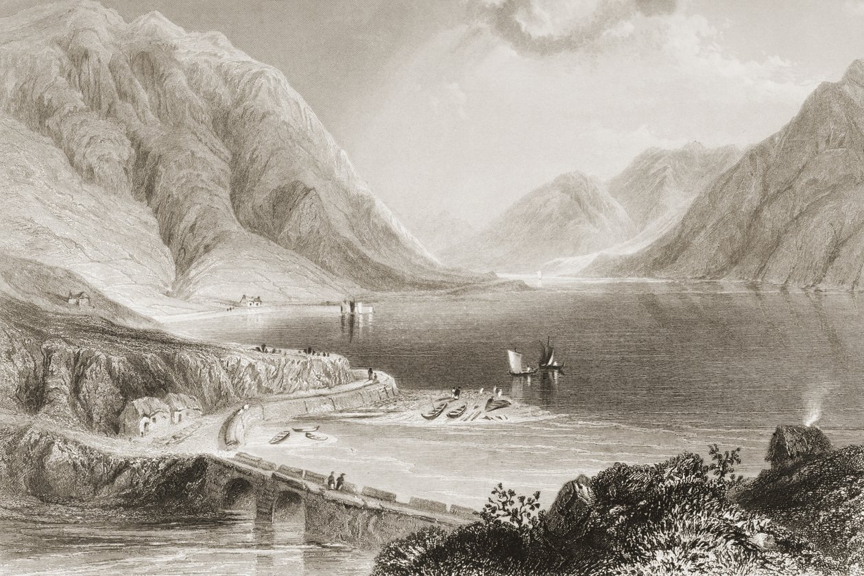 Leenane, Connemara, Galwayn kreivikunta, Irlanti, George Virtuen kirjasta 