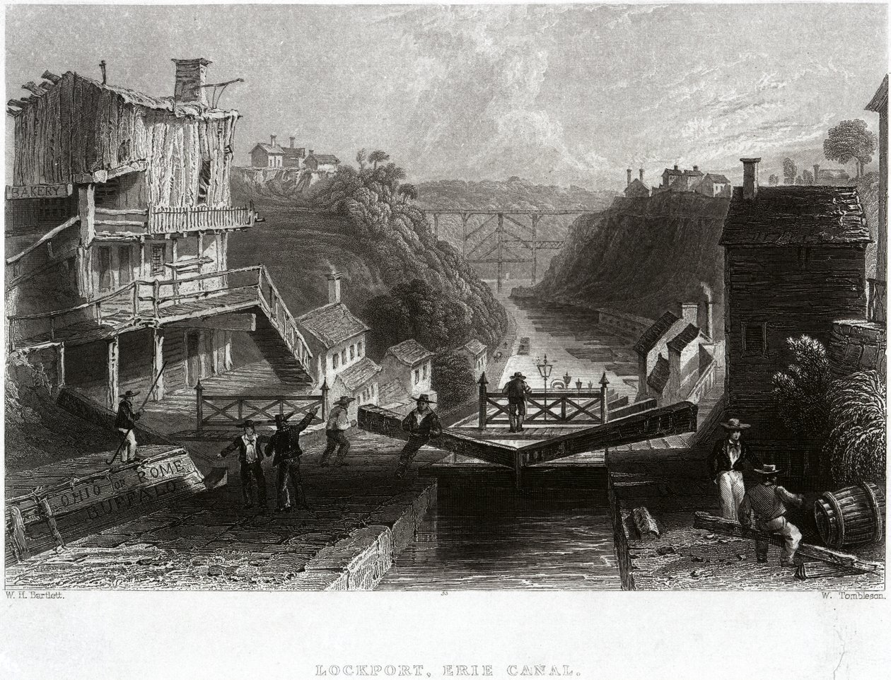 Lockport, Erie Canal tekijältä William Henry Bartlett