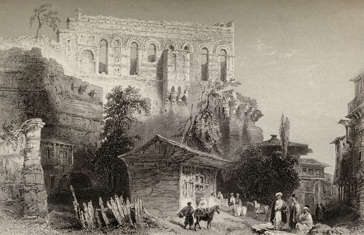 Belisariuksen palatsi, Turkki, Istanbul tekijältä William Henry Bartlett