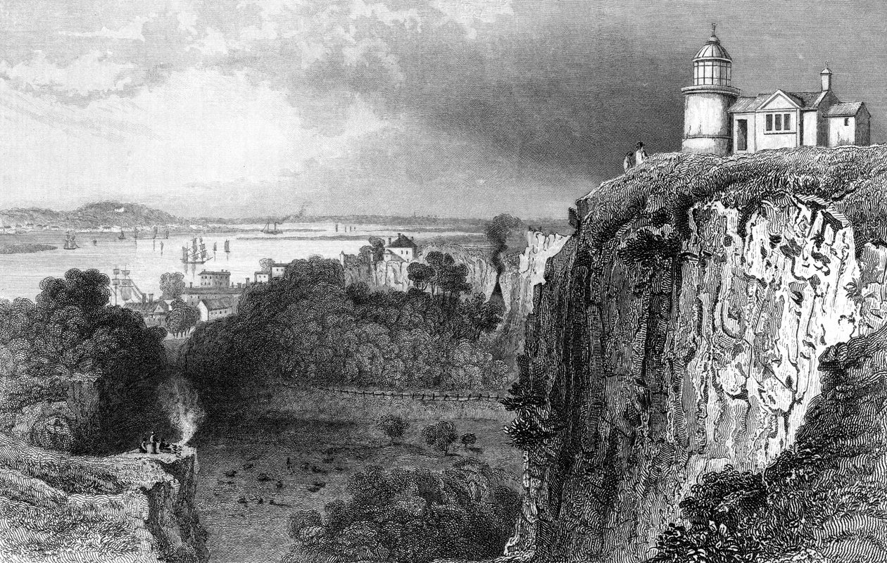 Purfleet, Essex, kaiverrus John Rogers, 1832 tekijältä William Henry Bartlett