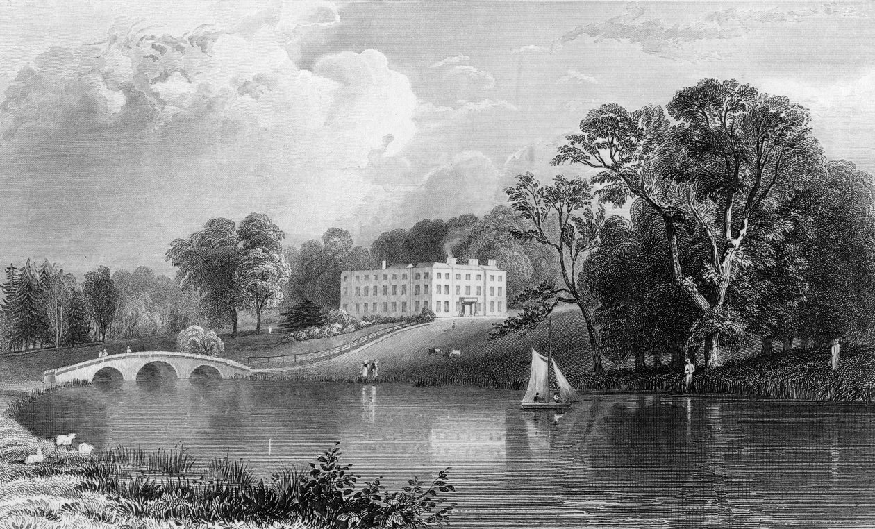 Rivenhall Place, Essex, kaiverrettu John Carr Armytagen toimesta, 1831. tekijältä William Henry Bartlett