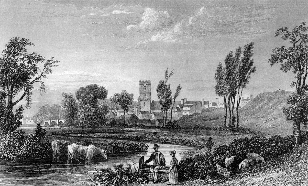 Roomalainen asema Chipping Hillissä, Withamissa, Essexissä, kaivertanut William Tombleson, 1832 tekijältä William Henry Bartlett