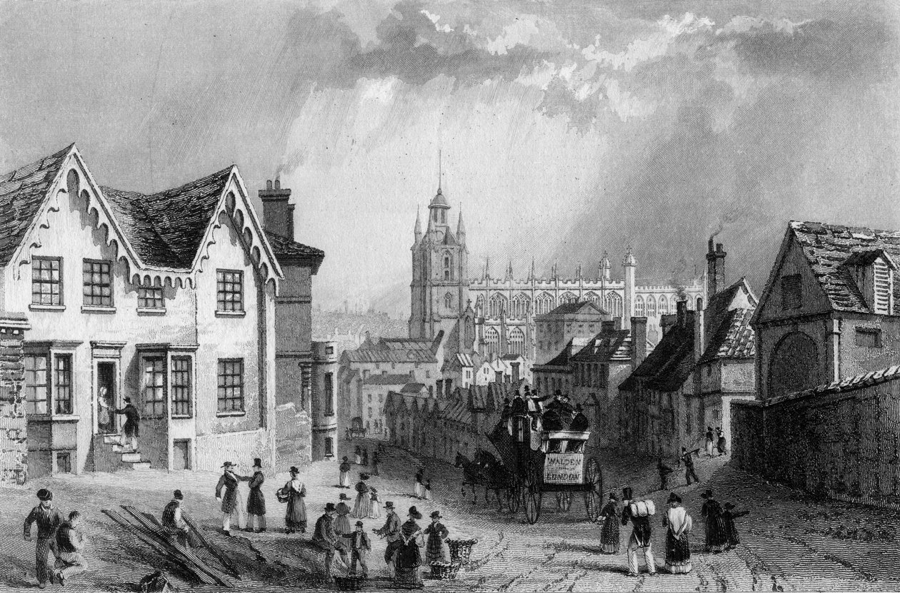 Saffron Walden, Essex, kaiverrus Charles Mottram, 1832 tekijältä William Henry Bartlett