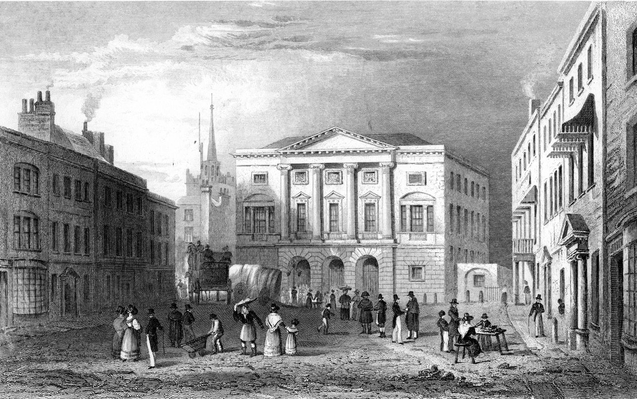 The Shire Hall, Chelmsford, Essex, kaiverrus Samuel Lacey, 1832 tekijältä William Henry Bartlett