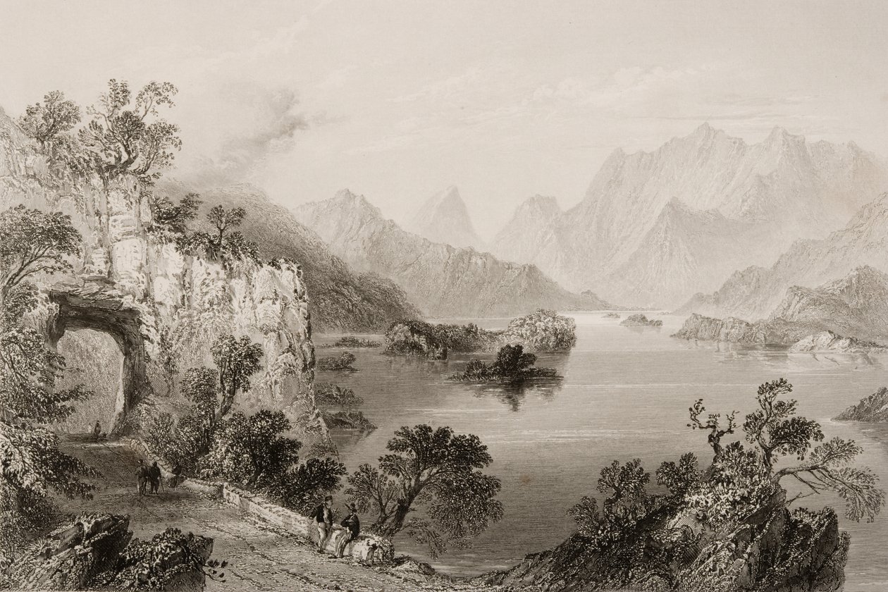 Killarneyn yläjärvi, Killarneyn kreivikunta, Irlanti, George Virtuen kirjasta 